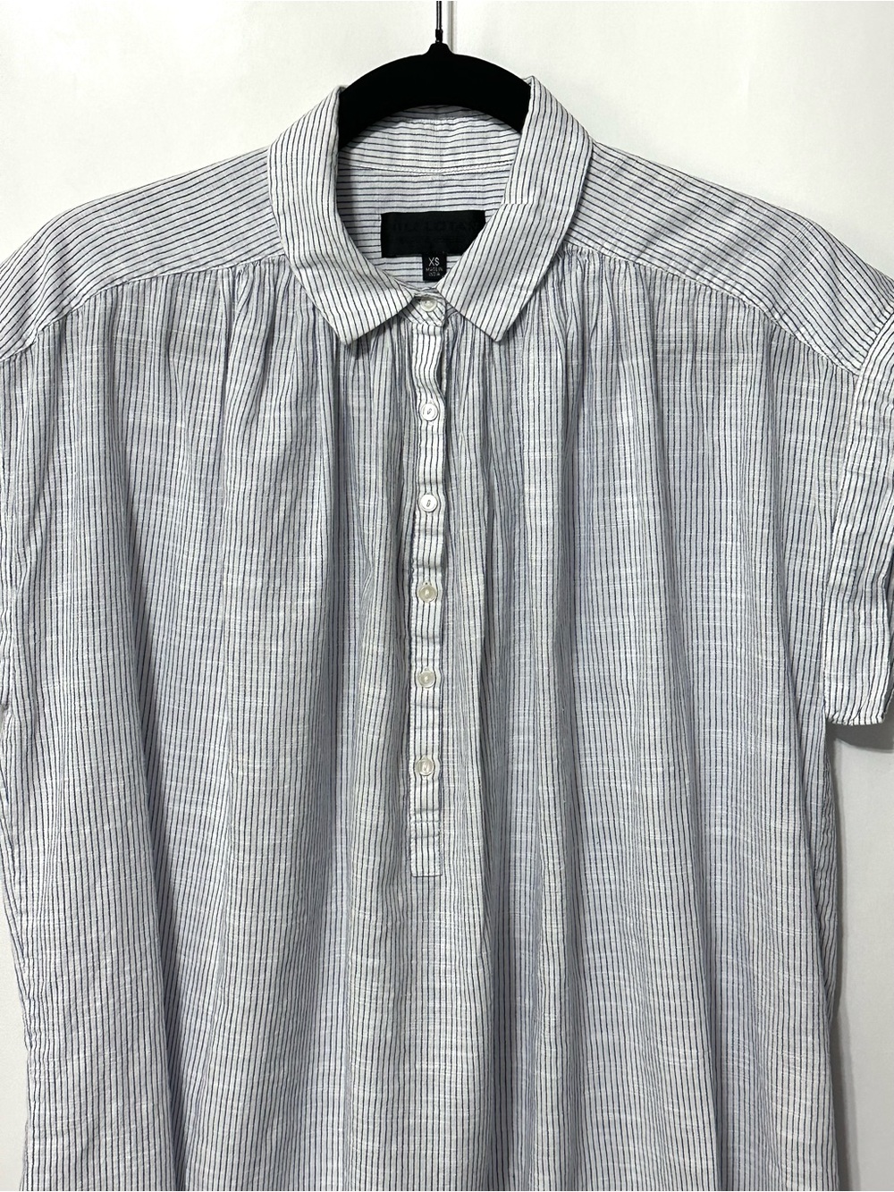 NILI LOTAN NORMANDY INDIGO STRIPE BLOUSE - INDIGO STRIPE XS 2689989 - Picture 7 of 14